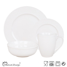 Ensemble de dîner en porcelaine 16PCS pour le restaurant et le design en relief de l&#39;hôtel